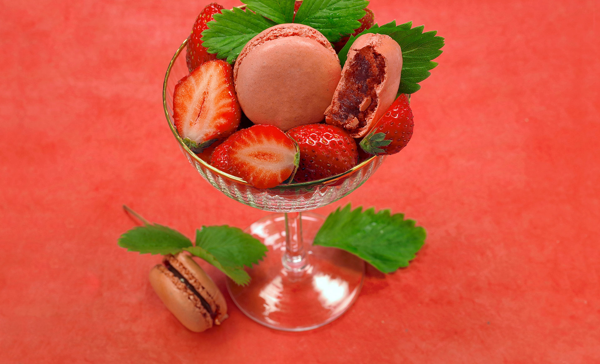 Macaron Fraise Mara des bois