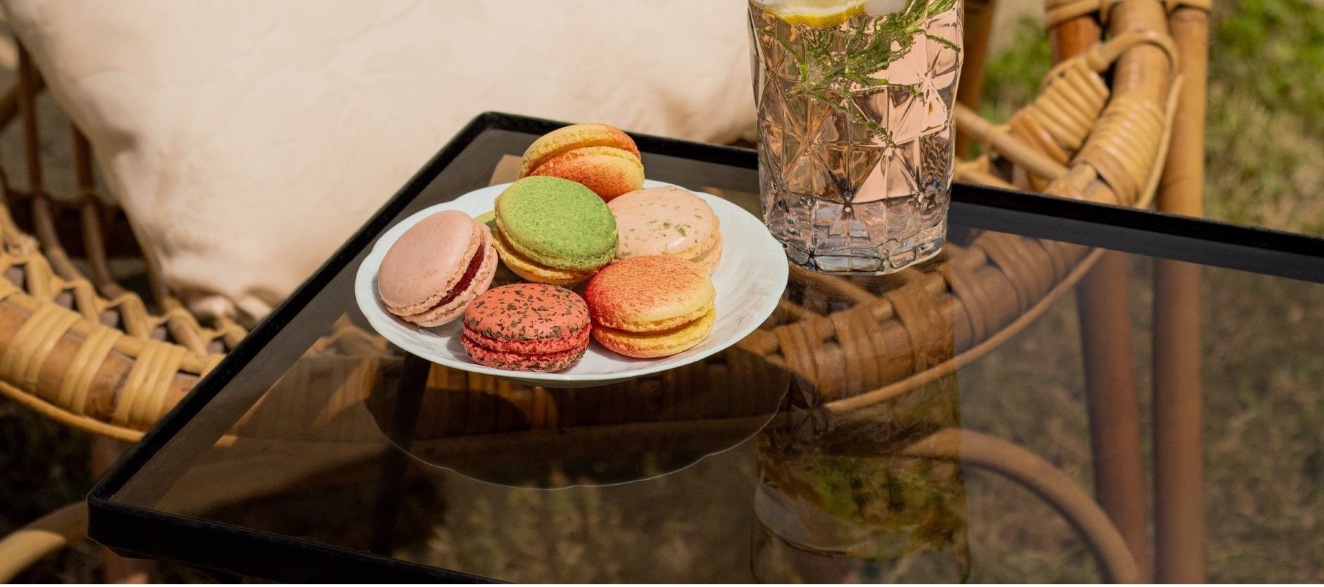 Bannière macarons cocktail